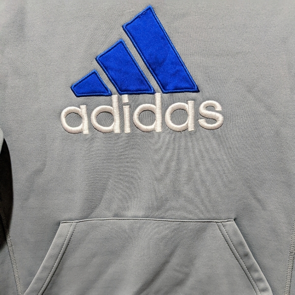 Youth ADIDAS great and blue pullover hoodie. Large - Picture 4 of 10